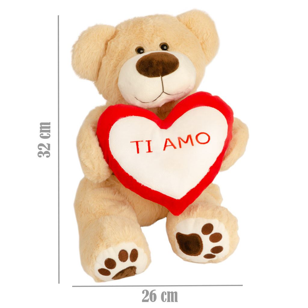 Cuore di rose con peluche