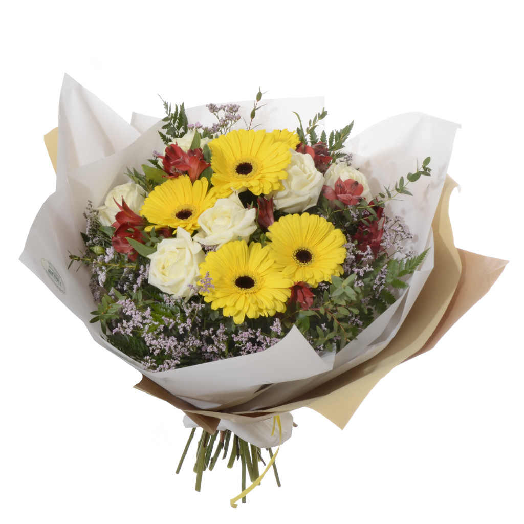 Bouquet Giudecca – Gerbere Gialle e Rose Bianche a Domicilio a Venezia